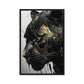 Black Panther In Gold Framed Canvas