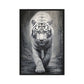 White Tiger Framed Canvas