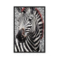 Zebra Modern Art Framed Canvas