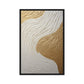 White Gold Impasto Art Framed Canvas