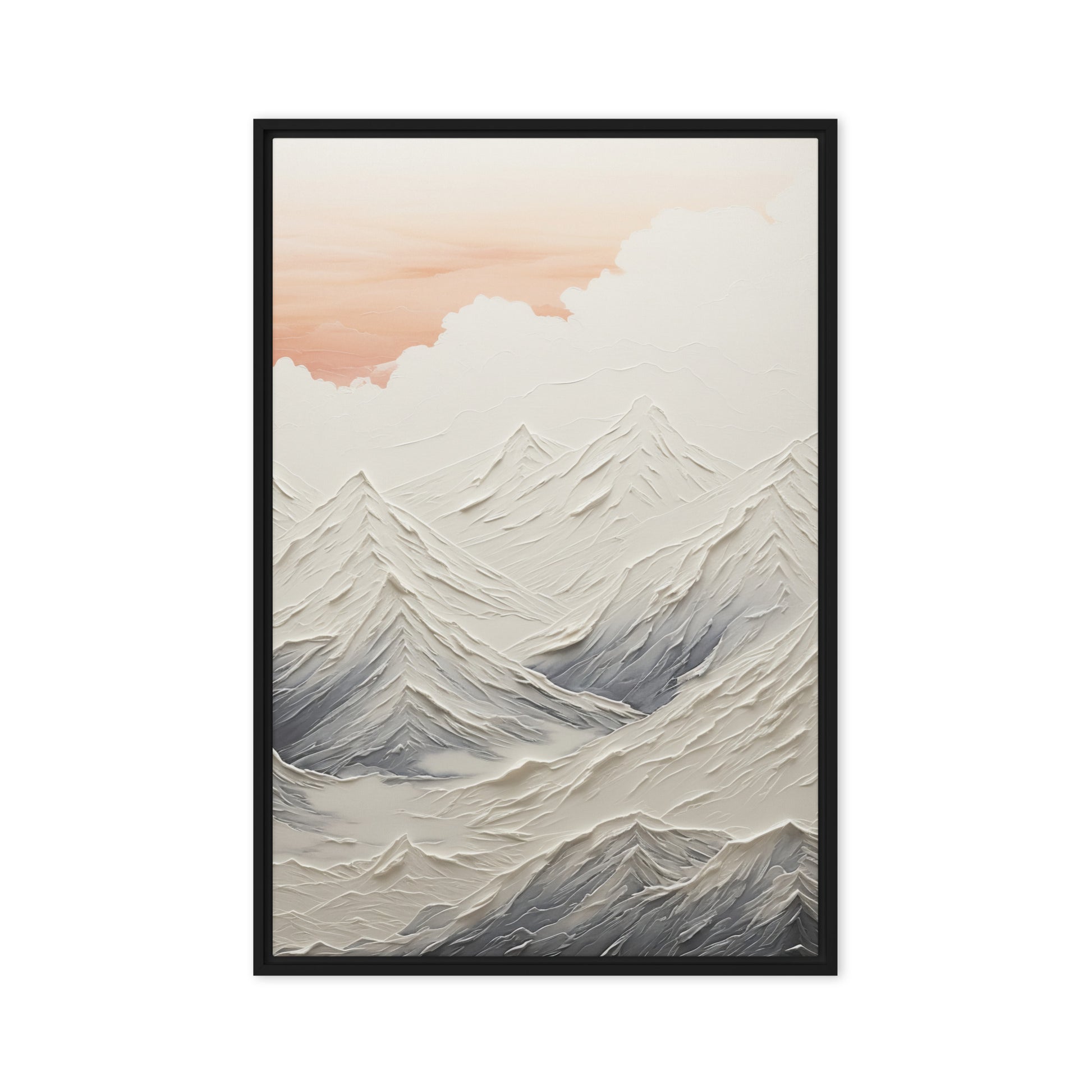 Magical Mountains Modern Art Framed Canvas
