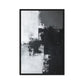 Black White & Grey Abstract Art Framed Canvas