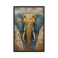 Elephant In Gold Modern Art Framed Canvas