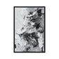 Grey White Black Modern Art Framed Canvas