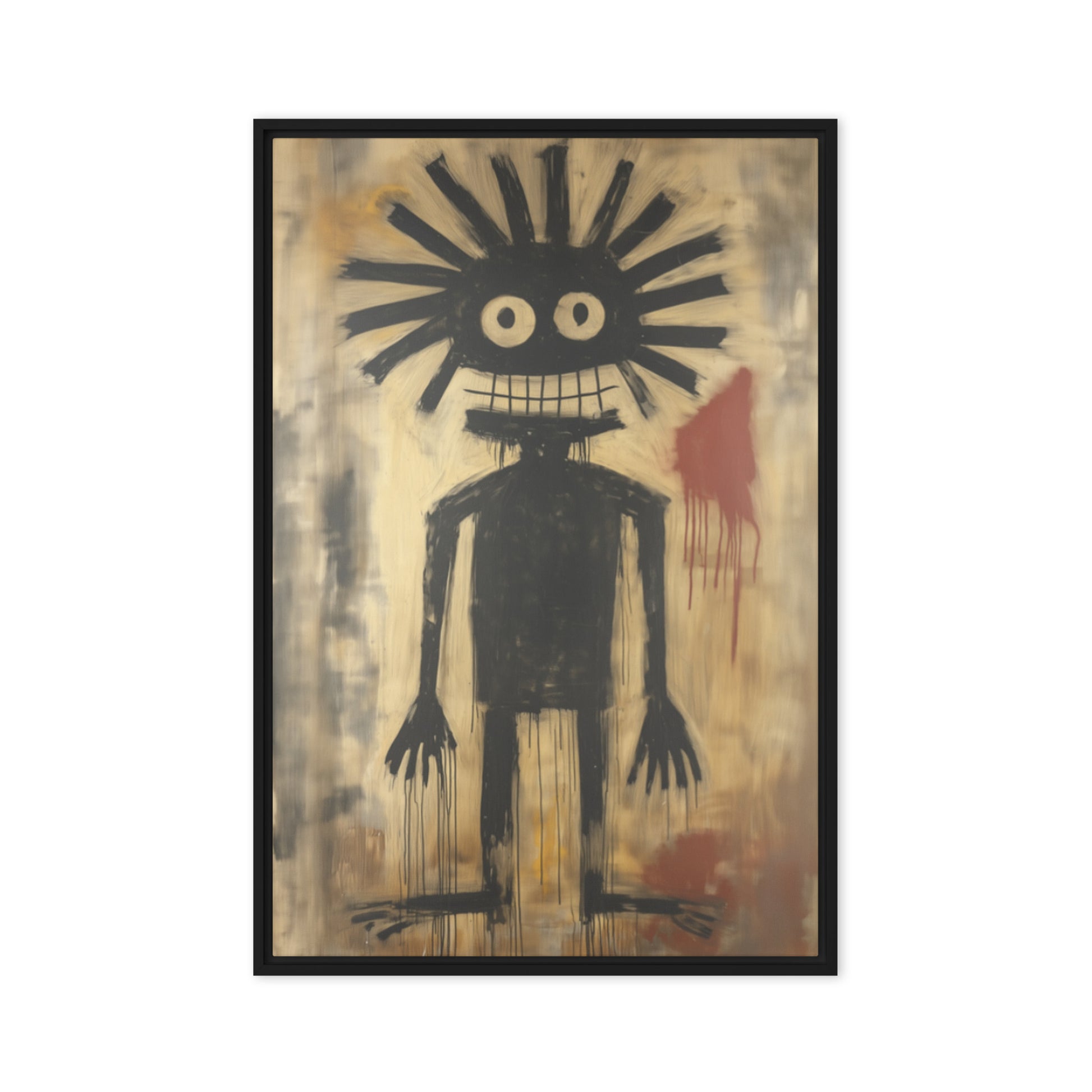 Basquiat Style Art Framed Canvas