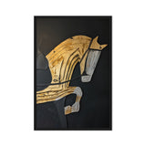 Horse Silhouette Modern Art Framed Canvas