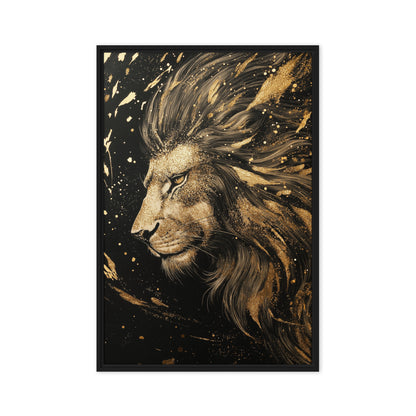 Golden Majestic Lion Digital Print