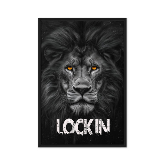 Lion Motivational Art Framed Canvas