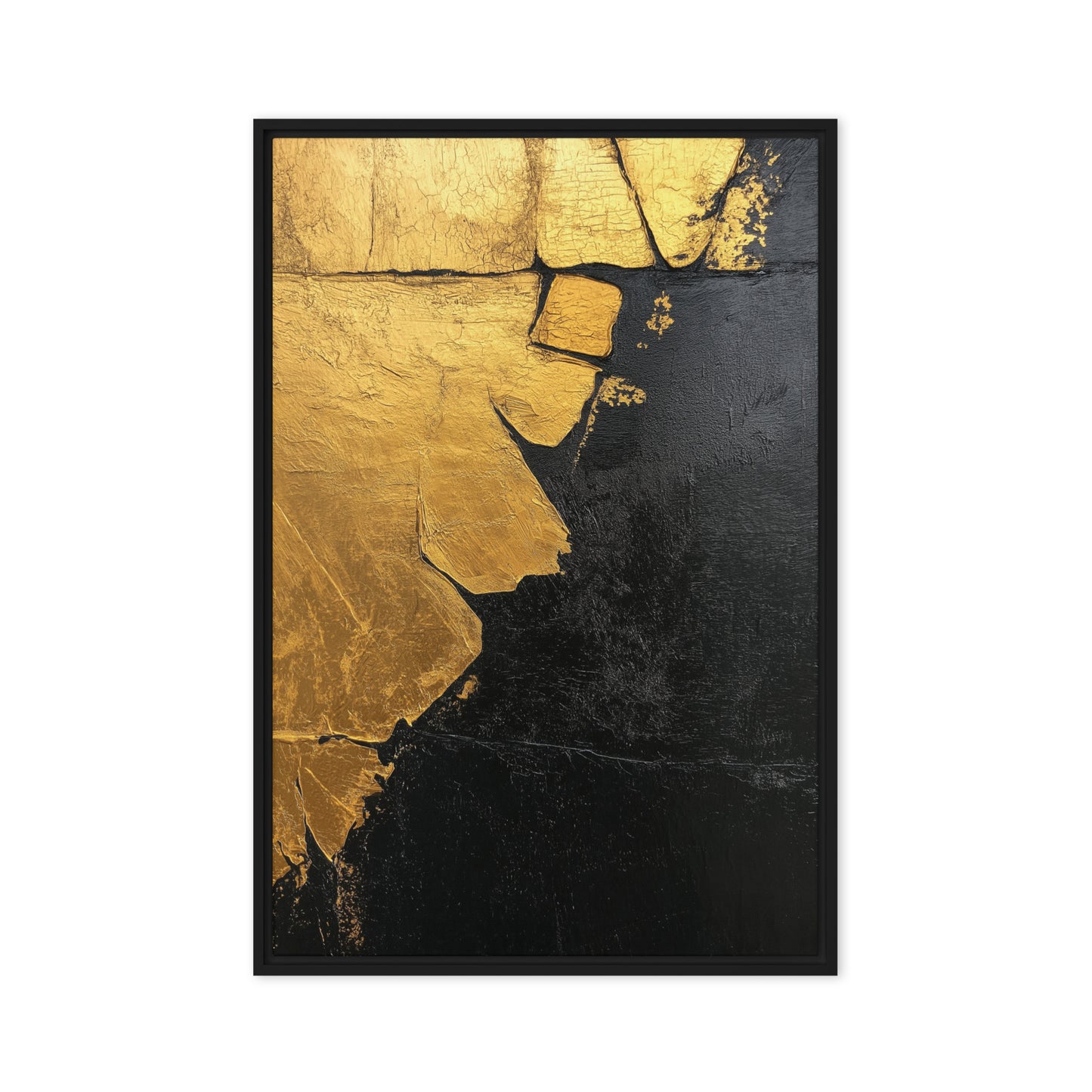 Black & Gold Modern Art Framed Canvas