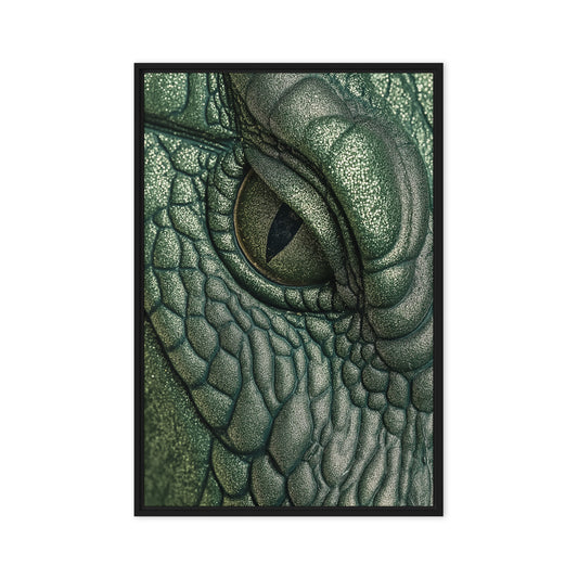 Crocodile Eye Framed Canvas