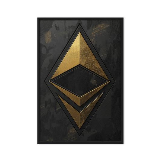 Ethereum Crypto Art Framed Canvas