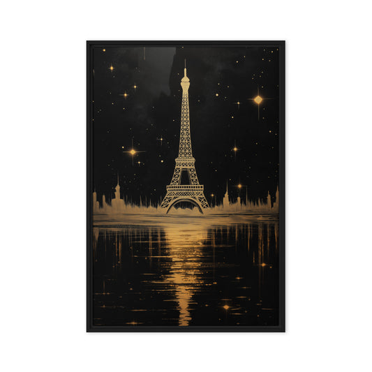 Eiffel Tower Luxury Art Framed Canvas