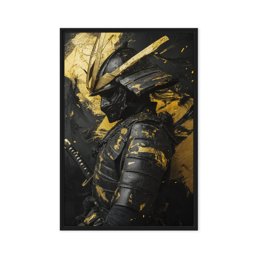 Samurai Warrior Japanese Art Framed Canvas