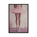 Ballerina Legs Dance Art Framed Canvas