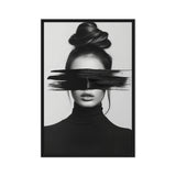 Woman Portrait Minimalist Art Framed Canvas