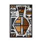 Vase African Abstract Art Framed Canvas