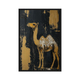 Camel Modern Art Framed Canvas