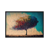 Colorful Tree Modern Art Framed Canvas