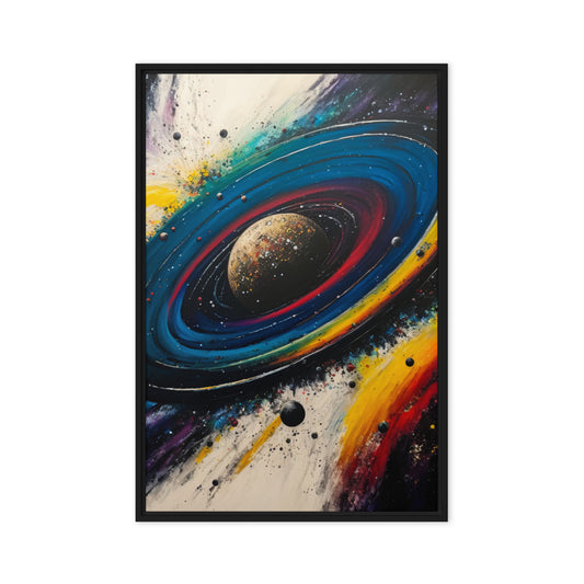 Space Abstract Framed Canvas