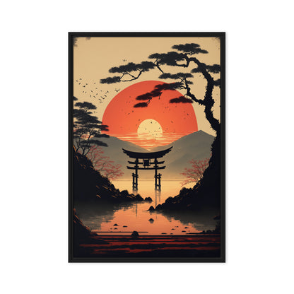 Japanese Sunset Minimalist Art Digital Print