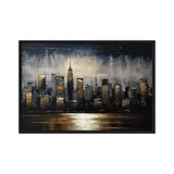 New York Cityscape Framed Canvas