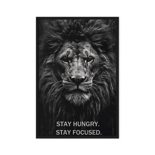 Lion Motivational Art Framed Canvas