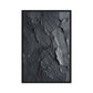 Black Impasto Art Framed Canvas