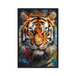 Colorful Tiger Modern Art Framed Canvas
