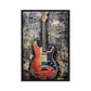 Guitar Music Art Framed Canvas