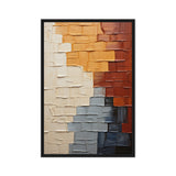 Earth Tone Modern Art Framed Canvas