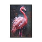 Pink Flamingo Modern Art Framed Canvas