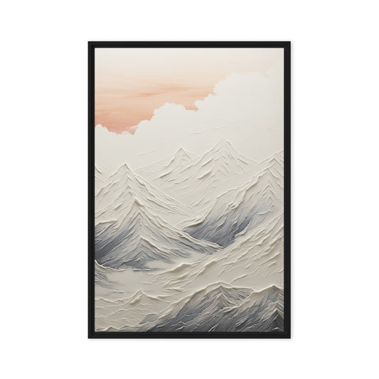 Magical Mountains Modern Art Framed Canvas