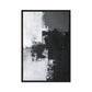 Black White & Grey Abstract Art Framed Canvas