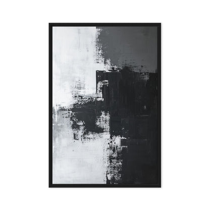 Black White & Grey Abstract Art Digital Print