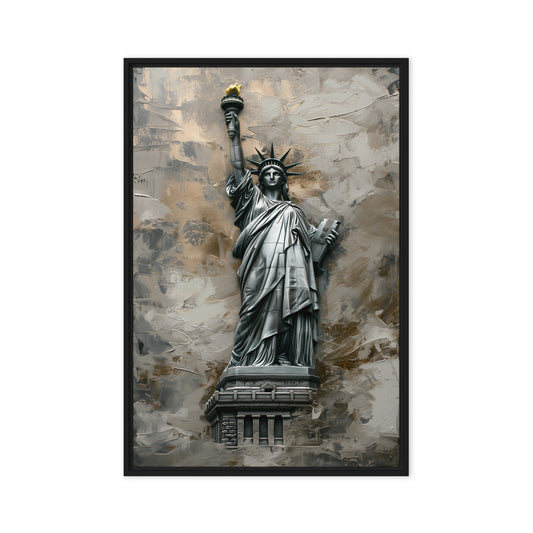 Statue of Liberty Framed Canvas