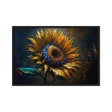 Sunflower Floral Art Framed Canvas