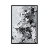 Grey White Black Modern Art Framed Canvas