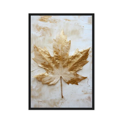 Golden Maple Leaf Floral Art Digital Print