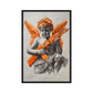 Angel Holding an AK47 Surreal Art Framed Canvas