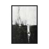 Black White Abstract Art Framed Canvas