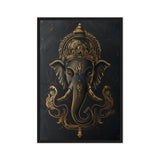 Lord Ganesha Modern Art Framed Canvas