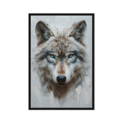 Blue Eyed Wolf Modern Art Digital Print