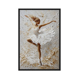 Dancing Ballerina Modern Art Framed Canvas