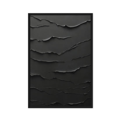 Black Minimalist Textured Art Digital Print