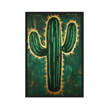 Cactus Green & Gold Modern Art Digital Print
