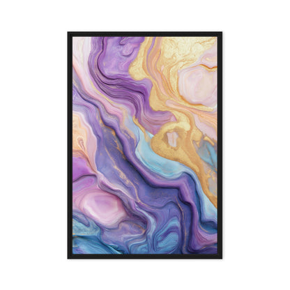 Purple & Gold Fluid Art Digital Print