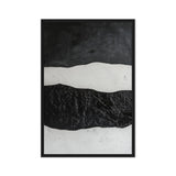 Black White Wabi Sabi Art Framed Canvas