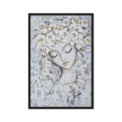 Woman Flower Head Modern Art Digital Print