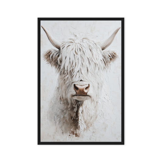 Highland Cow Modern Art Framed Canvas