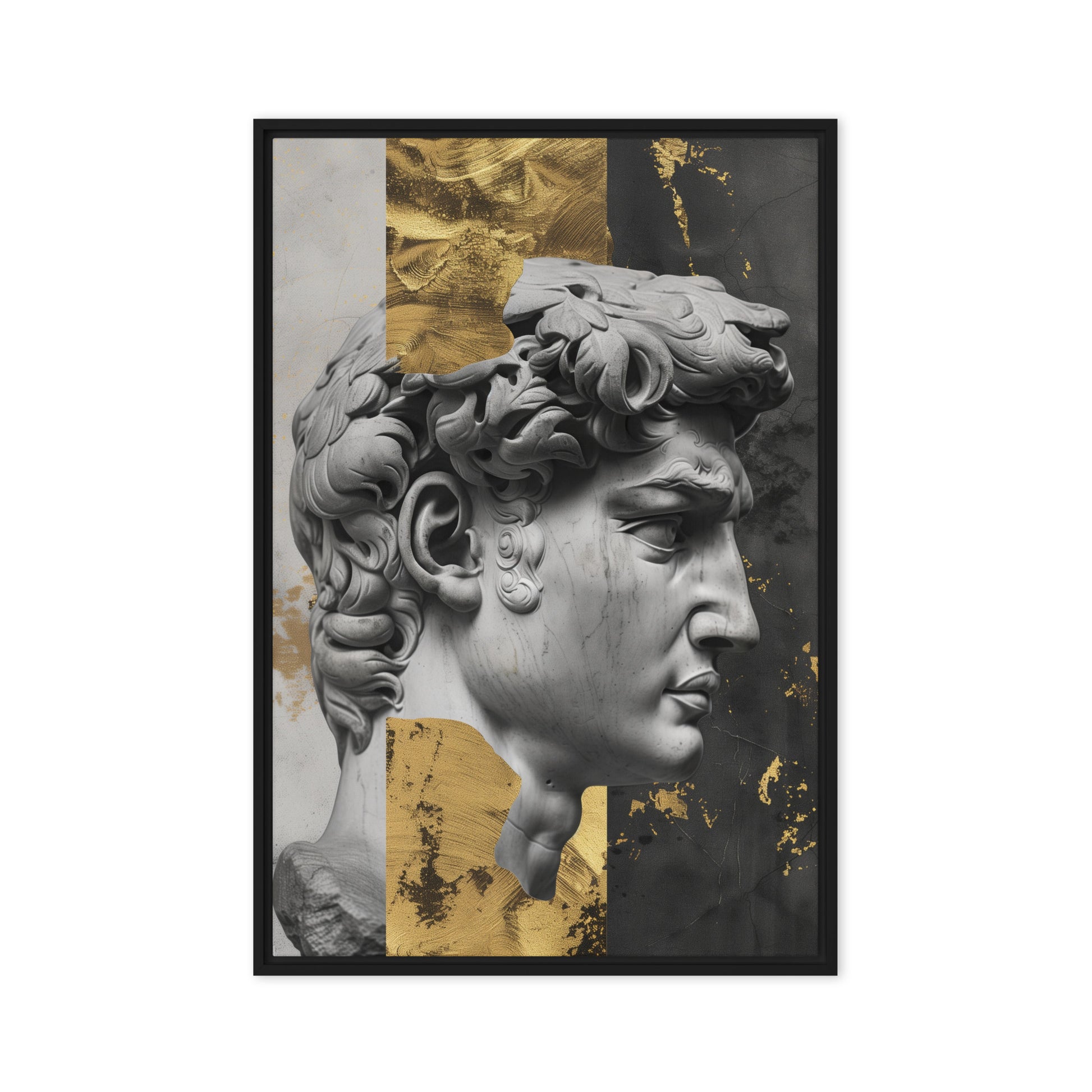 David Sculpture Greek Mythology Art Framed Canvas